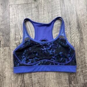 Lululemon Sweaty Or Not Sports Bra Floral Iris Flower Athletic Workout 8